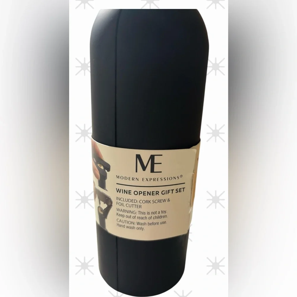 ME Modern Expressions Wine Opener Gift Set Cork Screw & Foil Cutter NEW